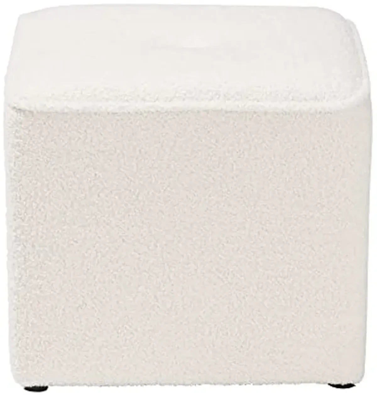 Baxton Studio Isaiah Ottoman, One Size, Ivory