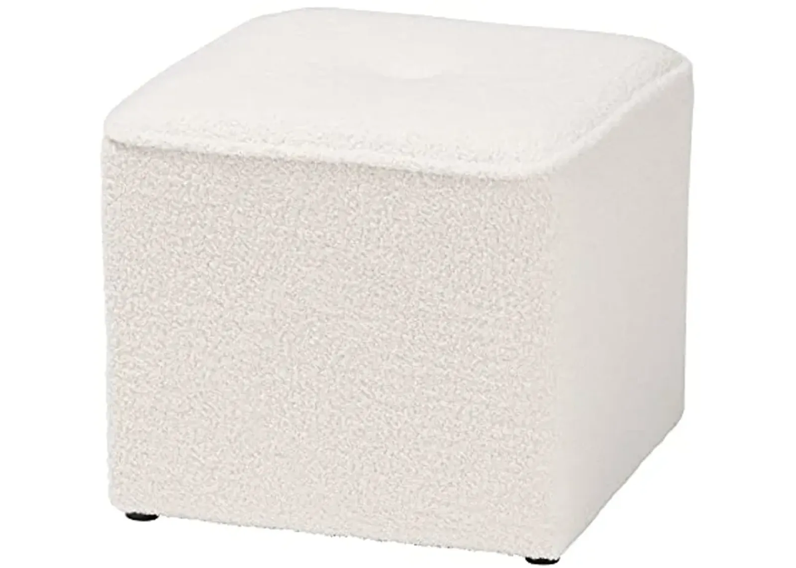 Baxton Studio Isaiah Ottoman, One Size, Ivory