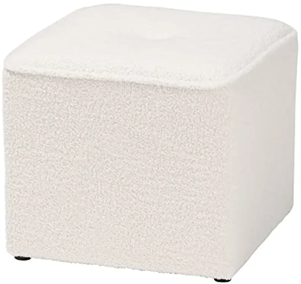 Baxton Studio Isaiah Ottoman, One Size, Ivory