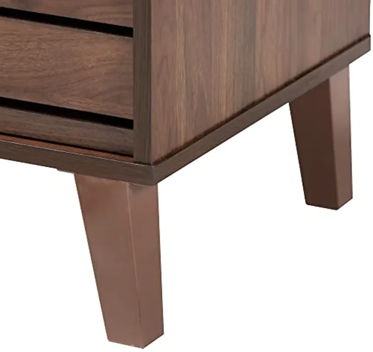 Baxton Studio Teresina TV Stand, 2-Door, Walnut Brown