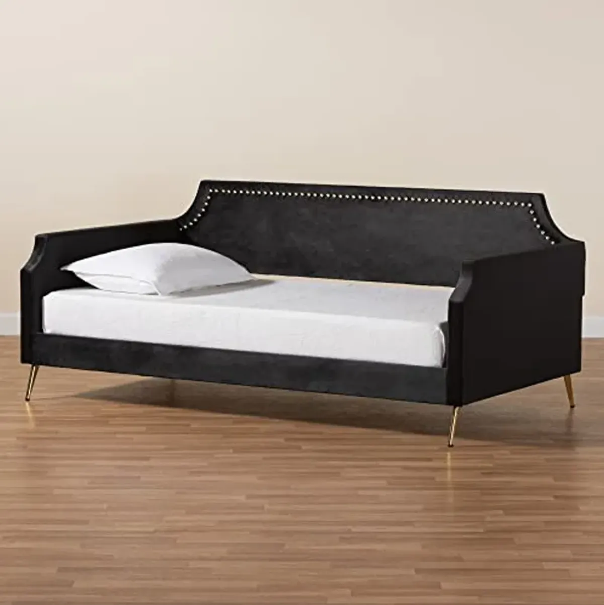 Baxton Studio Pita Daybed, Twin, Black/Gold