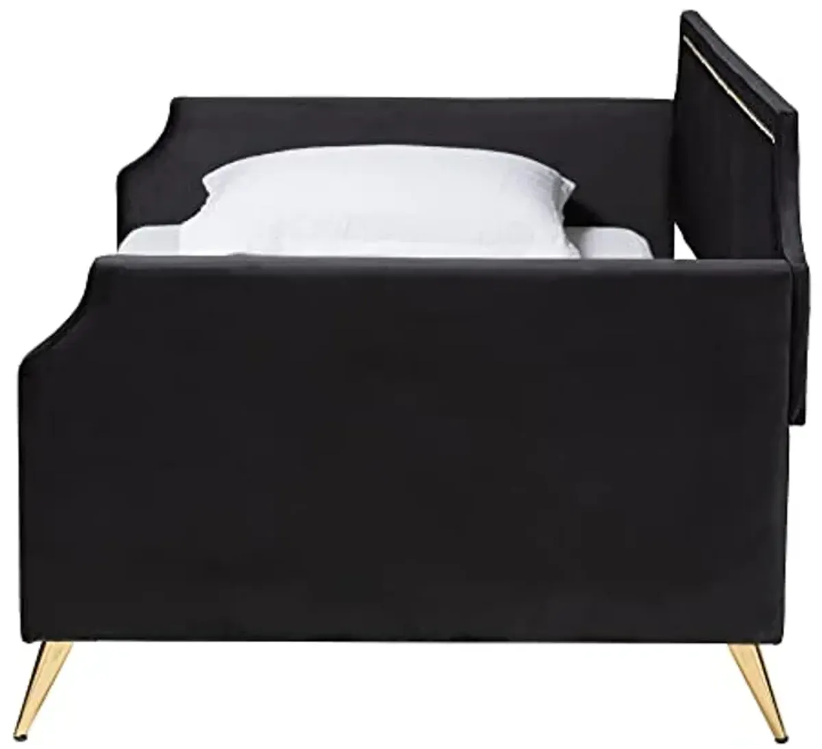 Baxton Studio Pita Daybed, Twin, Black/Gold