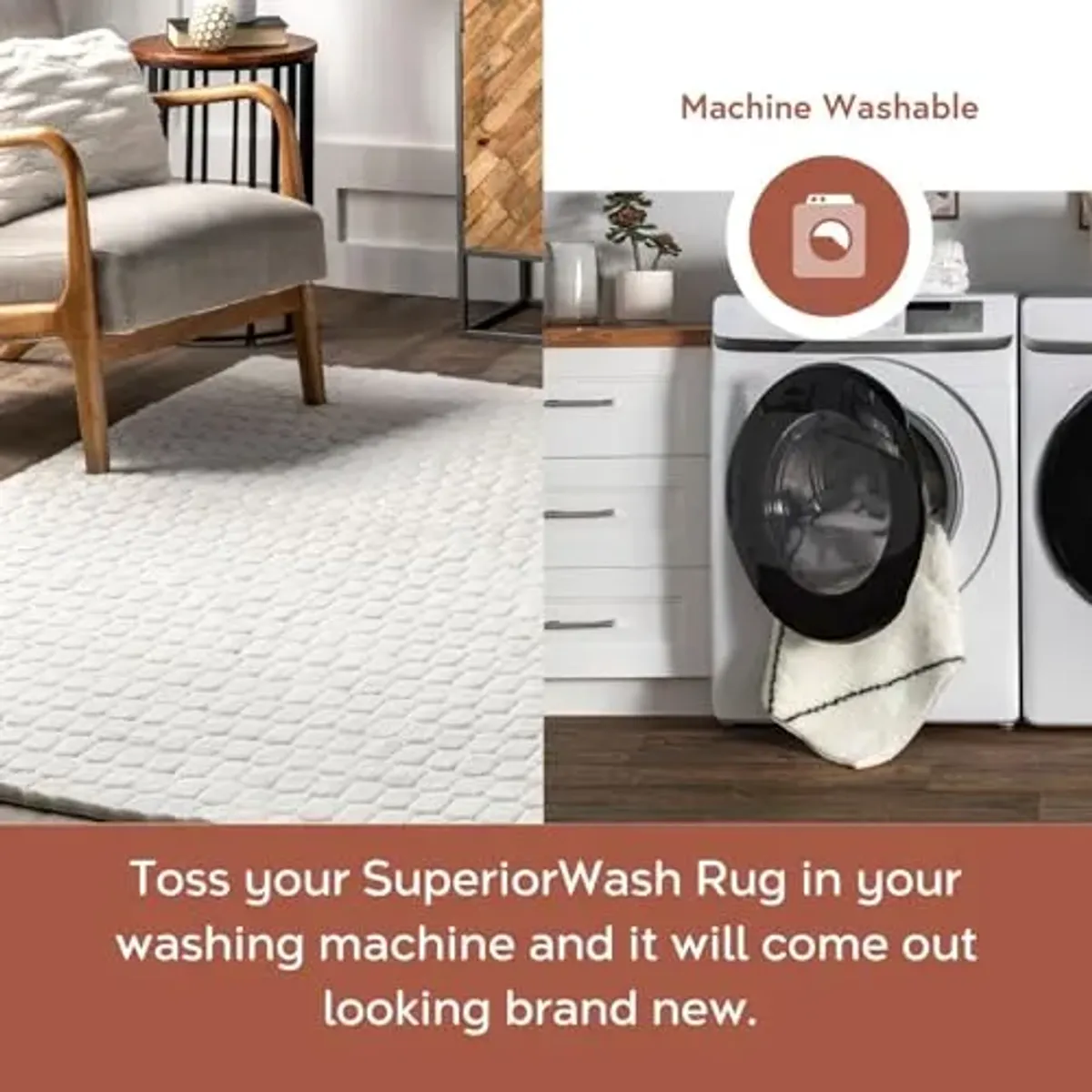 nuLOOM Nia White/Ivory, 2'6" x 8', Cozy Shag, Fluffy and Soft, High Traffic, Stain Resistant, Easy Clean, Durable Machine Washable Runner for Bedroom, Living Room, Dining, Den, Foyer, Entryway