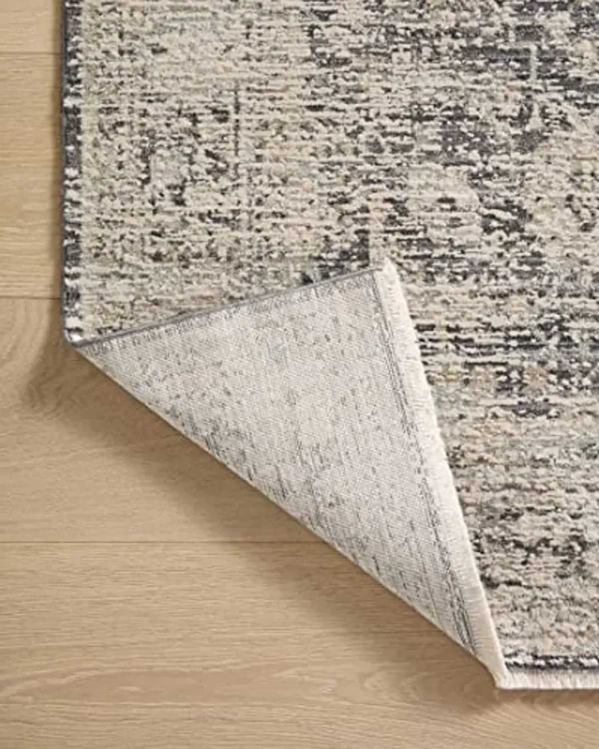 Loloi Amber Lewis Alie Collection ALE-05 Charcoal/Beige 18" x 18", .13" Pile Height, Sample Rug