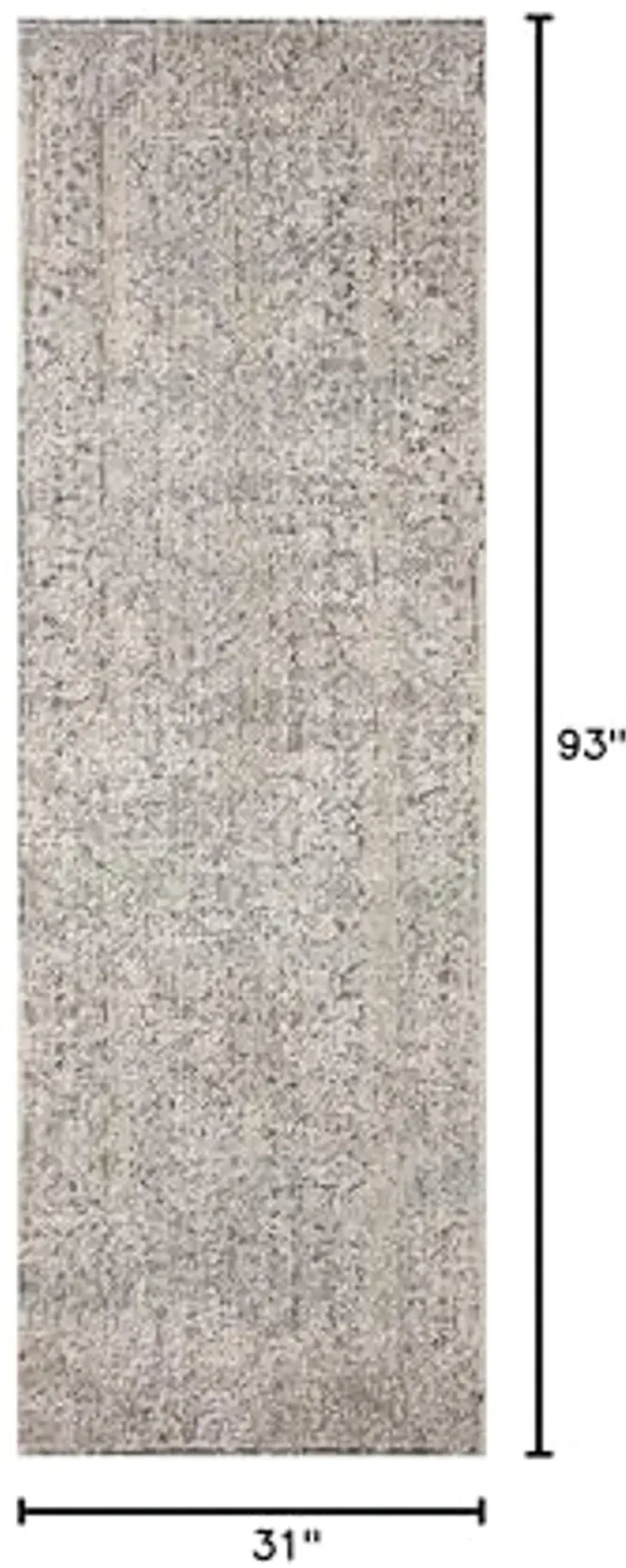 Loloi Amber Lewis Alie Collection ALE-01 Stone/Mist 2'-7'' x 7'-9'', .13'' Pile Height, Runner Rug