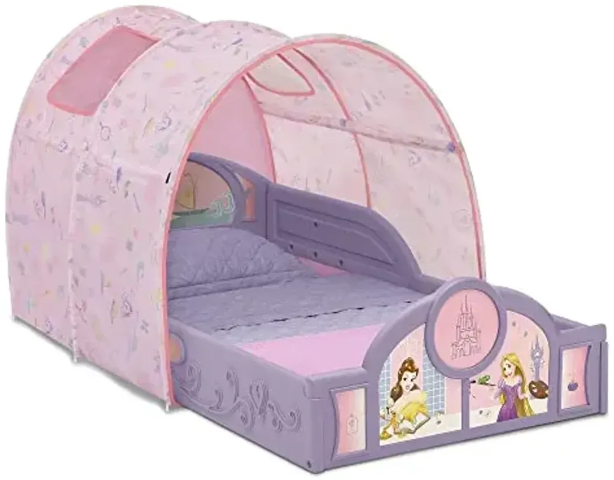 Delta Children - Disney Princess Sleep and Play Toddler Bed with Tent, Purple/Pink