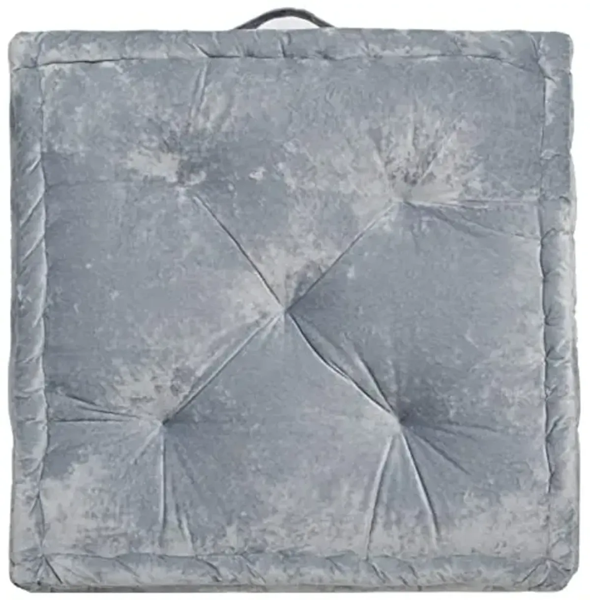 SAFAVIEH Home Collection Belia Light Grey Velvet 24-inch Square Insert Floor Pillow