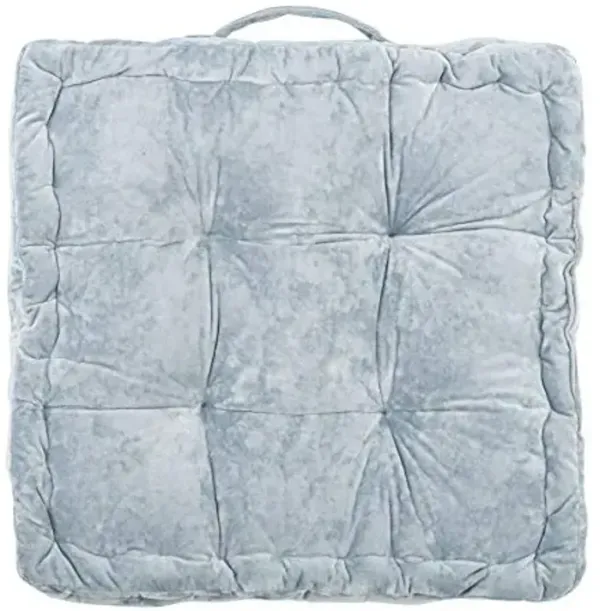 SAFAVIEH Home Collection Belia Light Grey Velvet 24-inch Square Insert Floor Pillow