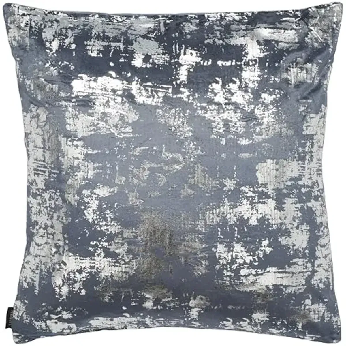 SAFAVIEH Home Collection Edmee Glam Metallic Midnight Blue/Silver 18-inch Square Insert Pillow