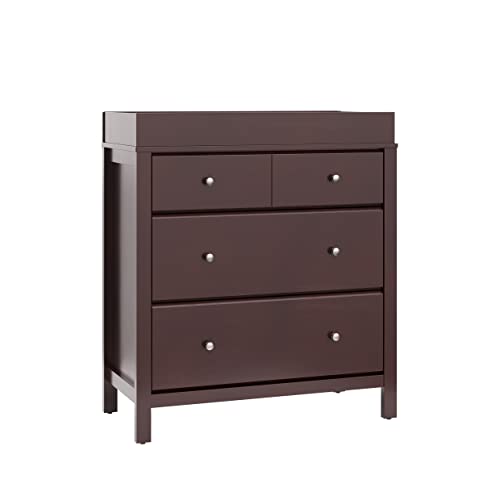 Stork Craft Horizon Chest with Changing, 3 Drawer with Topper, Espresso
