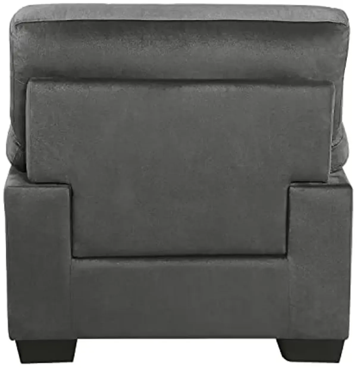 Lexicon Single Sofa Chair for Living Room Accent Chair, Upholstered Armchair Comfy Chair for Bedroom/Office/Waiting Room, Dark Gray​