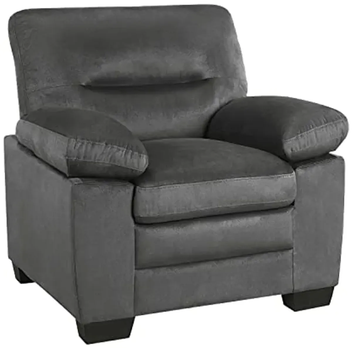 Lexicon Single Sofa Chair for Living Room Accent Chair, Upholstered Armchair Comfy Chair for Bedroom/Office/Waiting Room, Dark Gray​