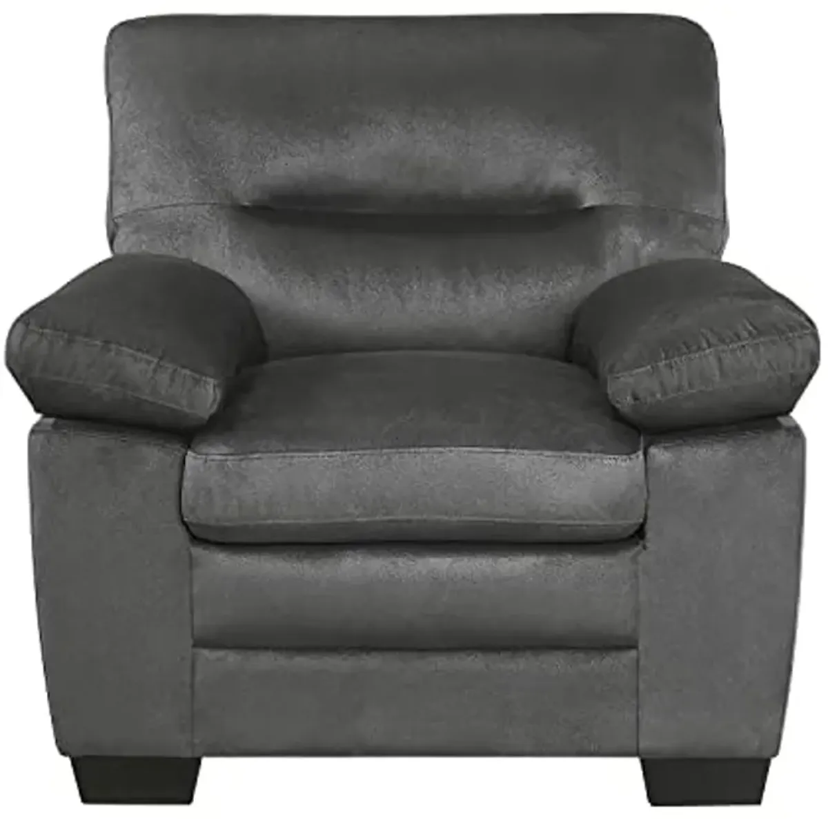 Lexicon Single Sofa Chair for Living Room Accent Chair, Upholstered Armchair Comfy Chair for Bedroom/Office/Waiting Room, Dark Gray​