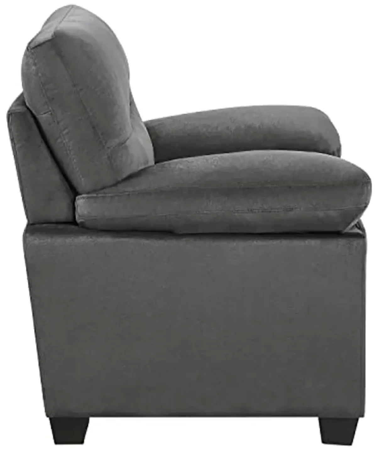 Lexicon Single Sofa Chair for Living Room Accent Chair, Upholstered Armchair Comfy Chair for Bedroom/Office/Waiting Room, Dark Gray​