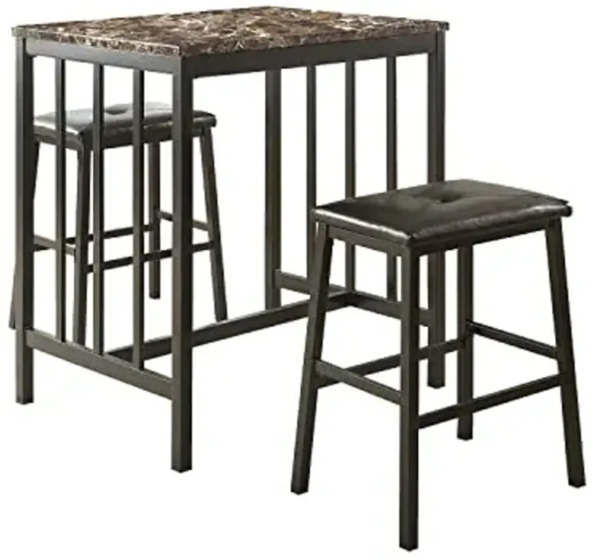 Lexicon Ashton 3-Piece Counter Height Dining Set, Black