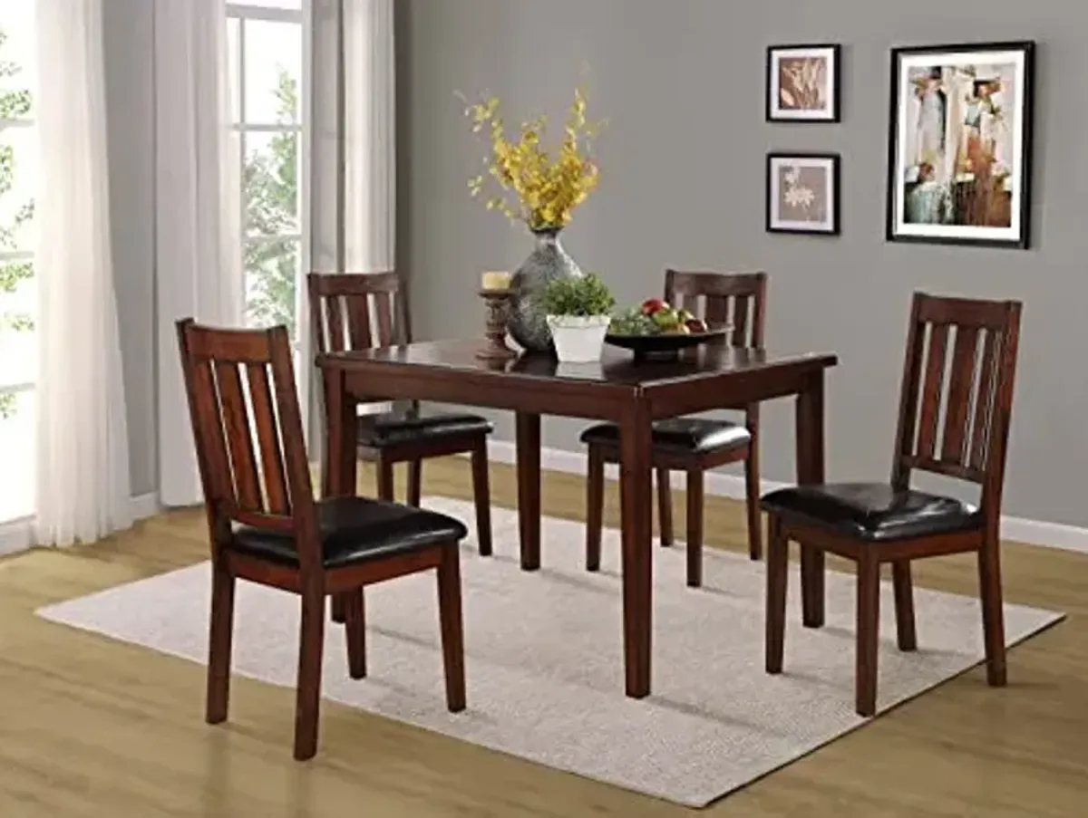 Lexicon Everlie 5-Piece Dining Set, Dark Brown