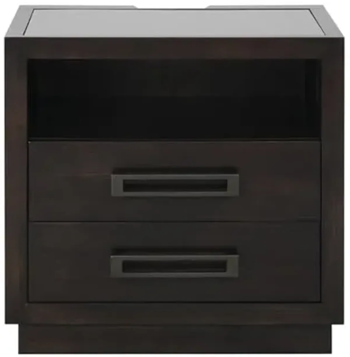 Lexicon Samiah 2-Drawer Nightstand, Charcoal