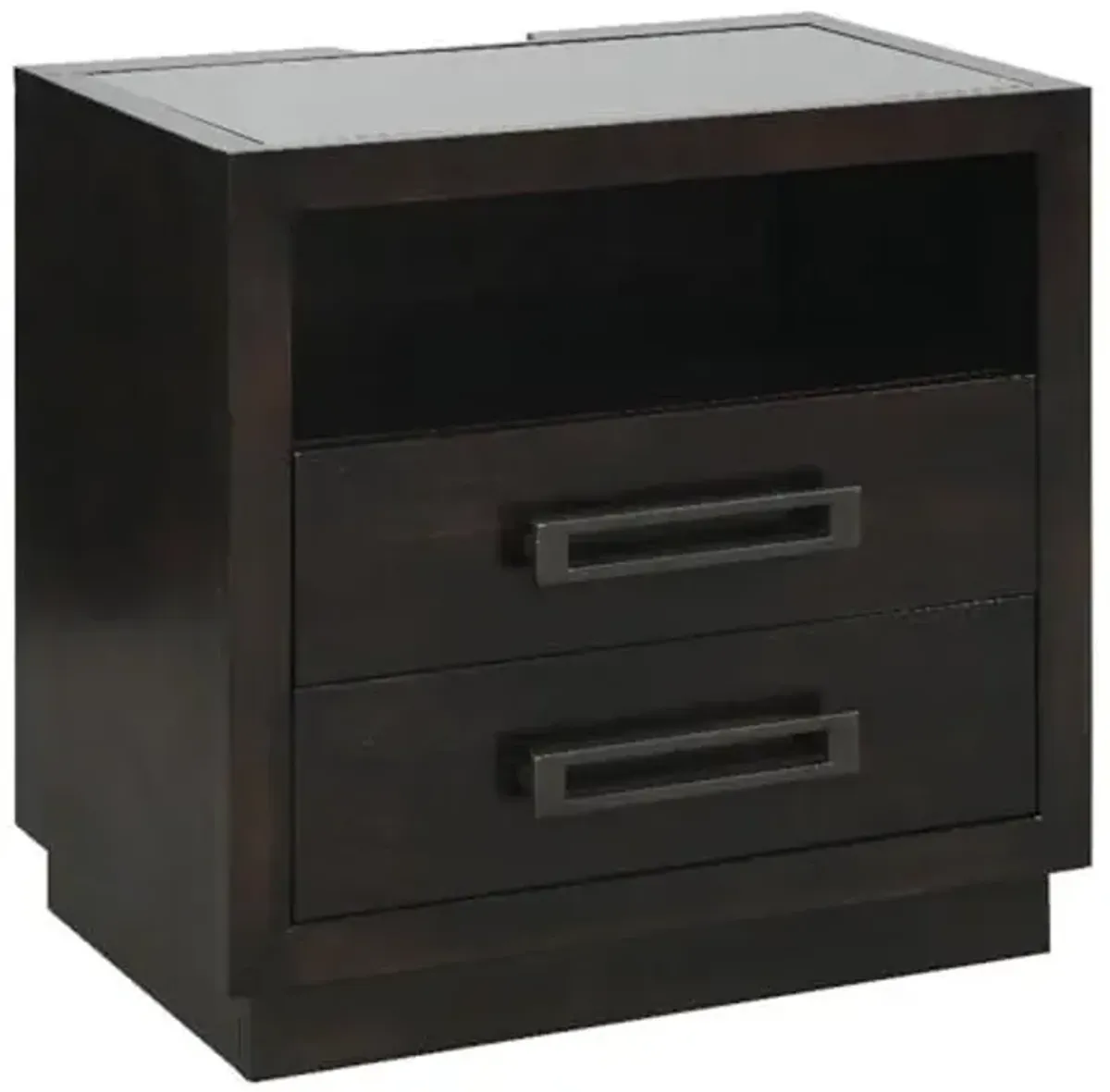 Lexicon Samiah 2-Drawer Nightstand, Charcoal