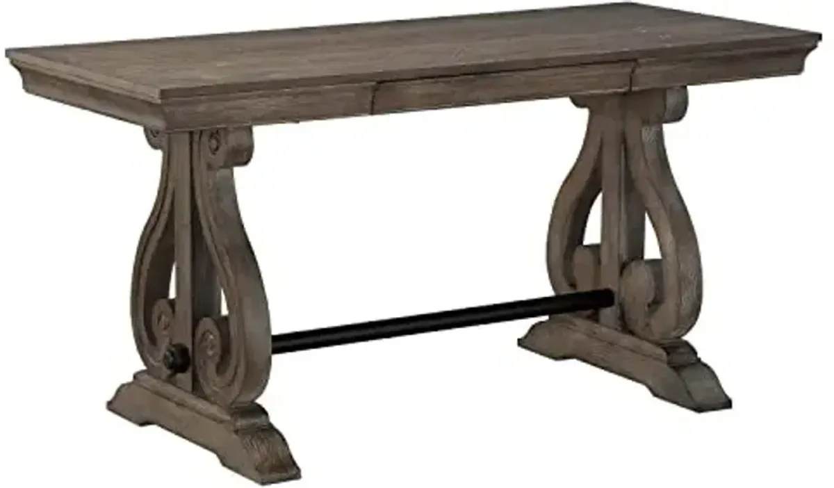 Lexicon Axton Writing Desk, Distressed Dark Oak