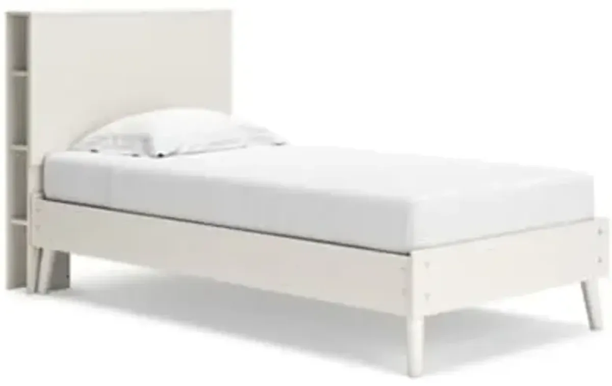 Signature Design by Ashley Aprilyn Twin Bookcase Headboard, Whitewash
