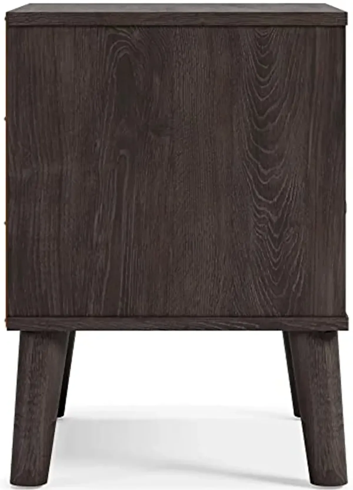 Signature Design by Ashley Piperton 1 Drawer Night Stand Nightstand, 21.88" Tall, Black & Light Brown