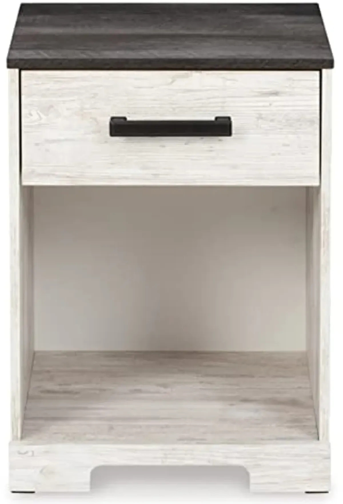 Signature Design by Ashley Shawburn 1 Drawer Night Stand Nightstand, 22.09" Tall, Whitewash & Gray