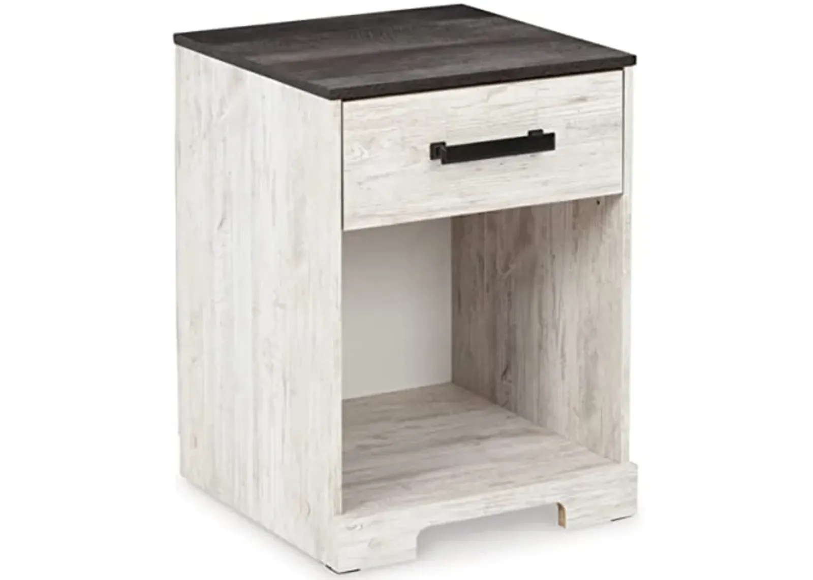 Signature Design by Ashley Shawburn 1 Drawer Night Stand Nightstand, 22.09" Tall, Whitewash & Gray