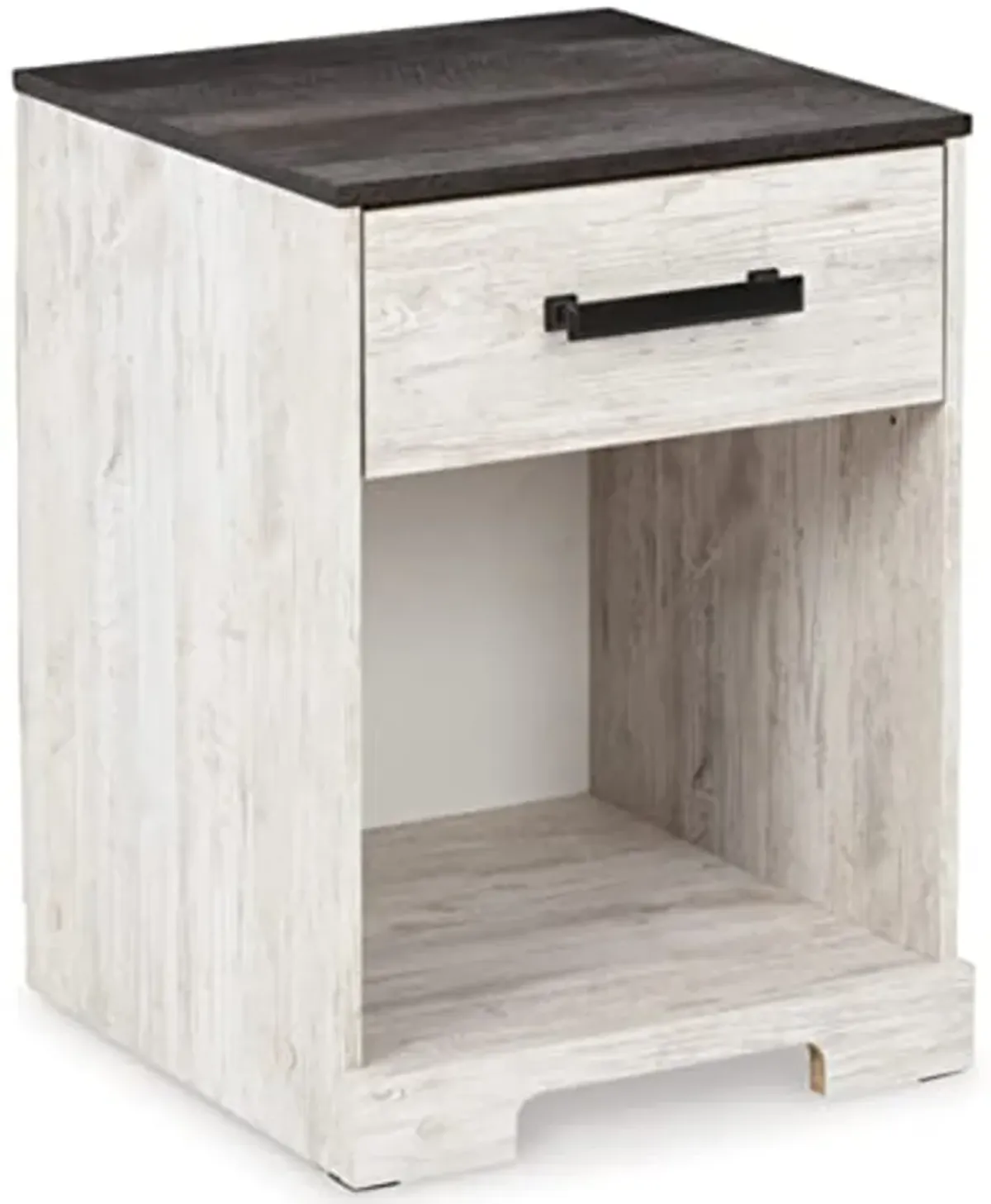 Signature Design by Ashley Shawburn 1 Drawer Night Stand Nightstand, 22.09" Tall, Whitewash & Gray