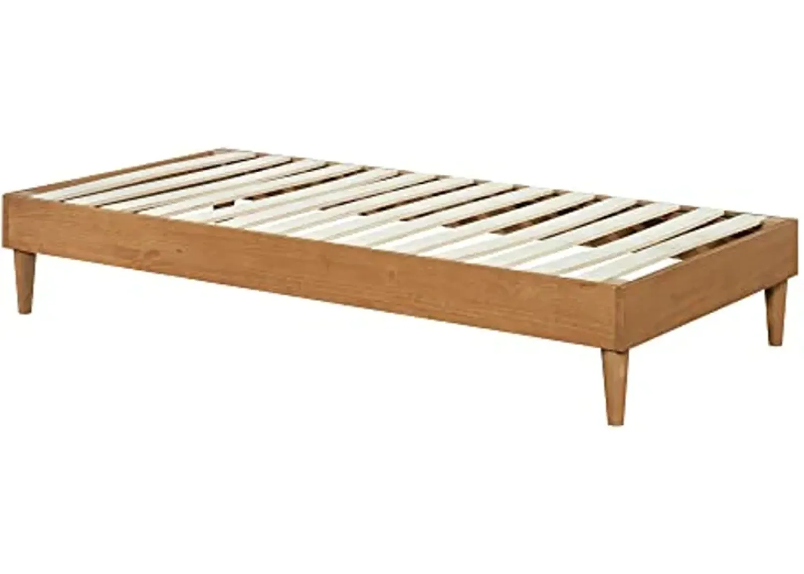 Sauder Cannery Bridge Round Leg Twin Platform Bed, Sindoori Mango Finish