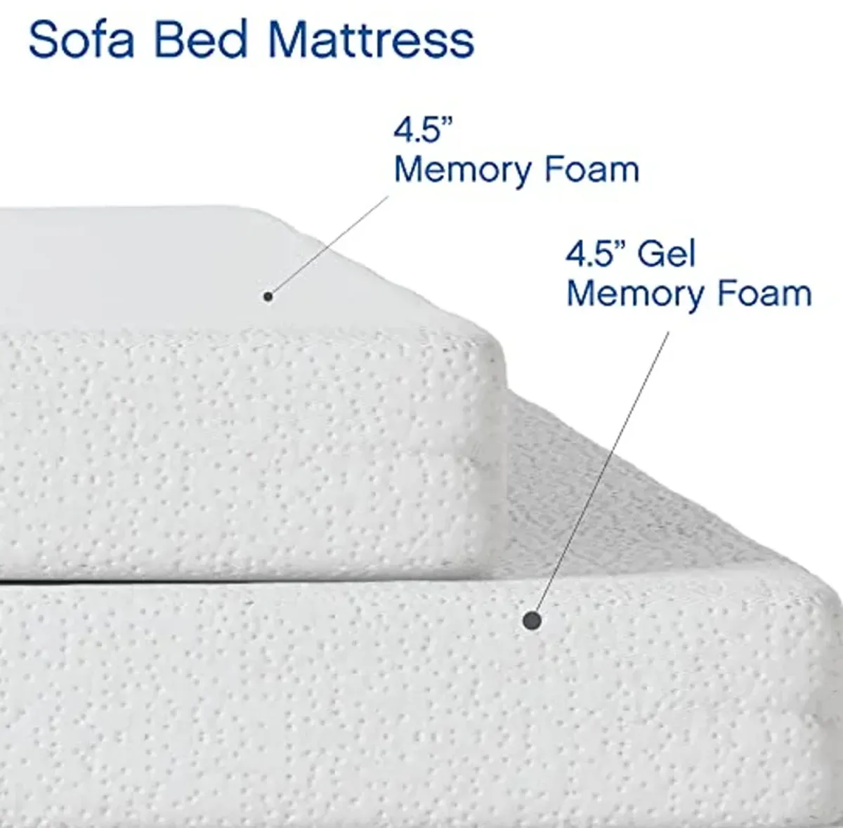 Vibe Memory Foam Sofa Bed Mattress | Replacement Mattress for Full Size Sleeper Sofa and Couch Beds