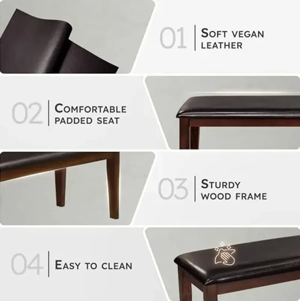 Lexicon Mathern Dining Bench, Cherry