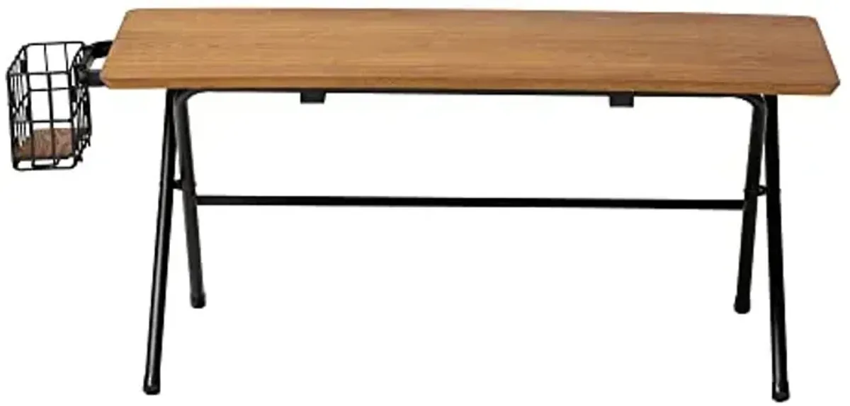 Baxton Studio Mariela Coffee Table, One Size, Natural Brown/Black