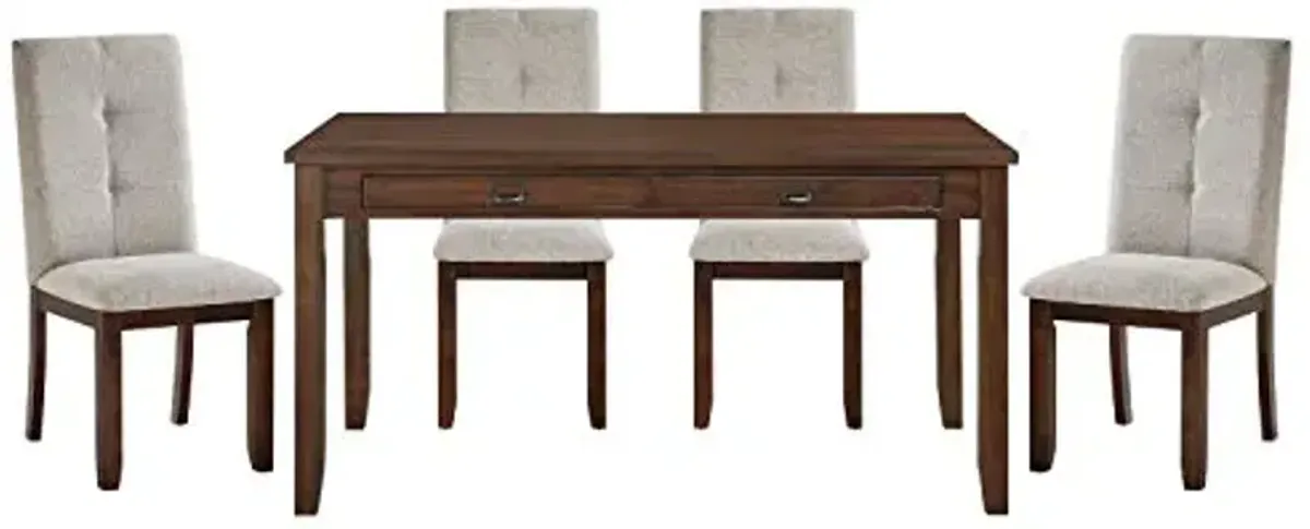 Lexicon Willow 5-Piece Dining Set, Dark Cherry