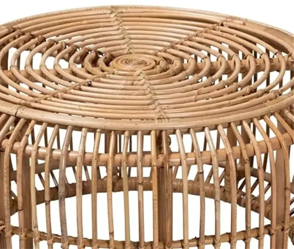 Baxton Studio Aliane Modern Bohemian Natural Brown Antique Rattan Coffee Table Brown/Rattan