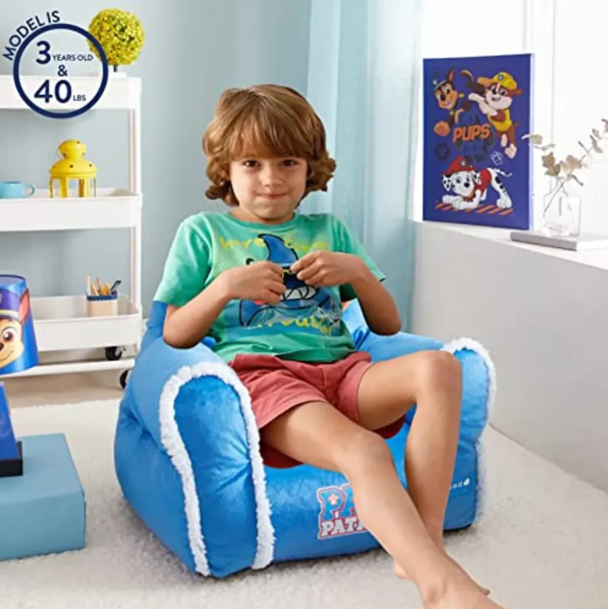 Idea Nuova Paw Patrol Chase Bean Bag Sofa Chair Large