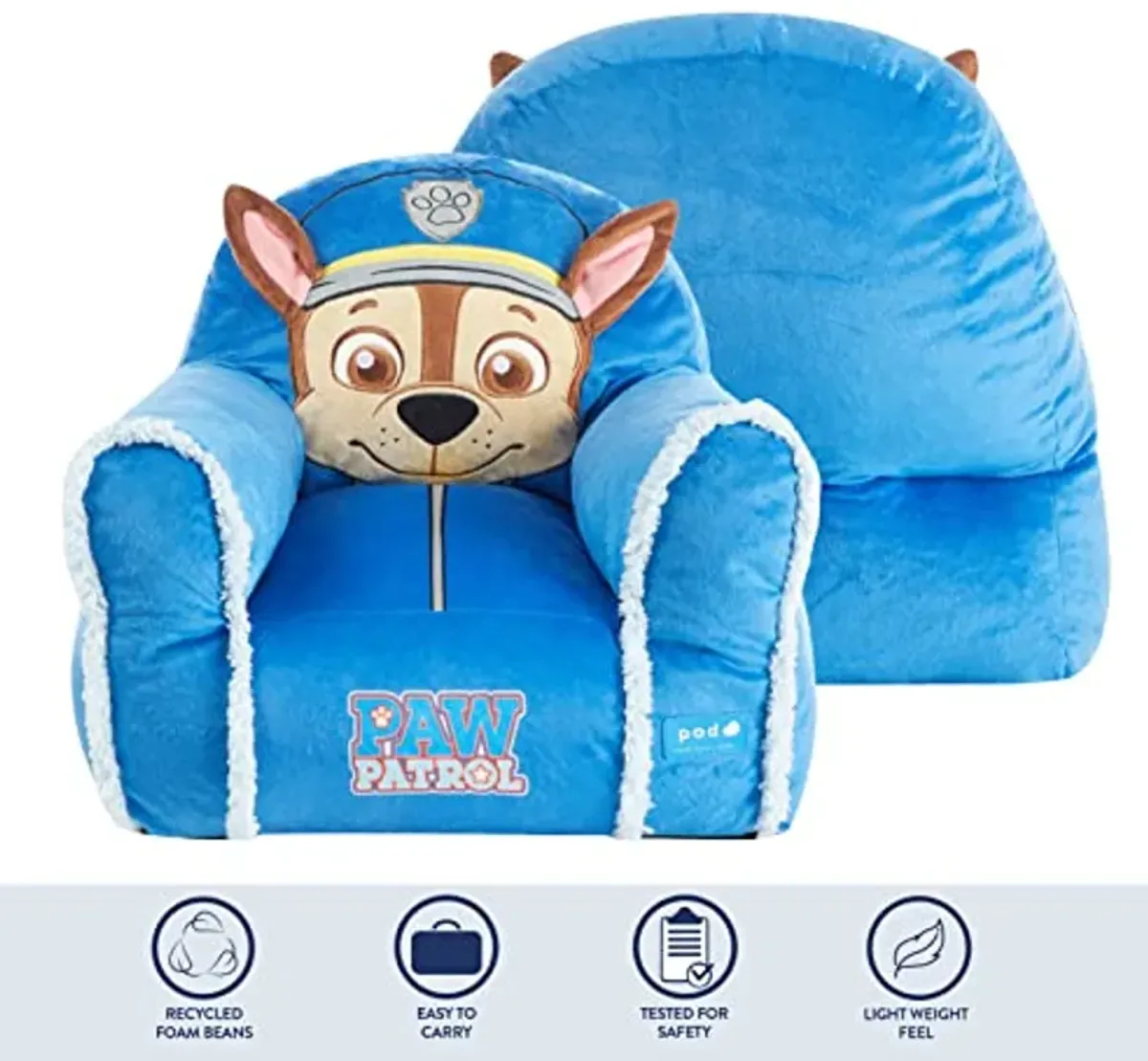 Idea Nuova Paw Patrol Chase Bean Bag Sofa Chair Large