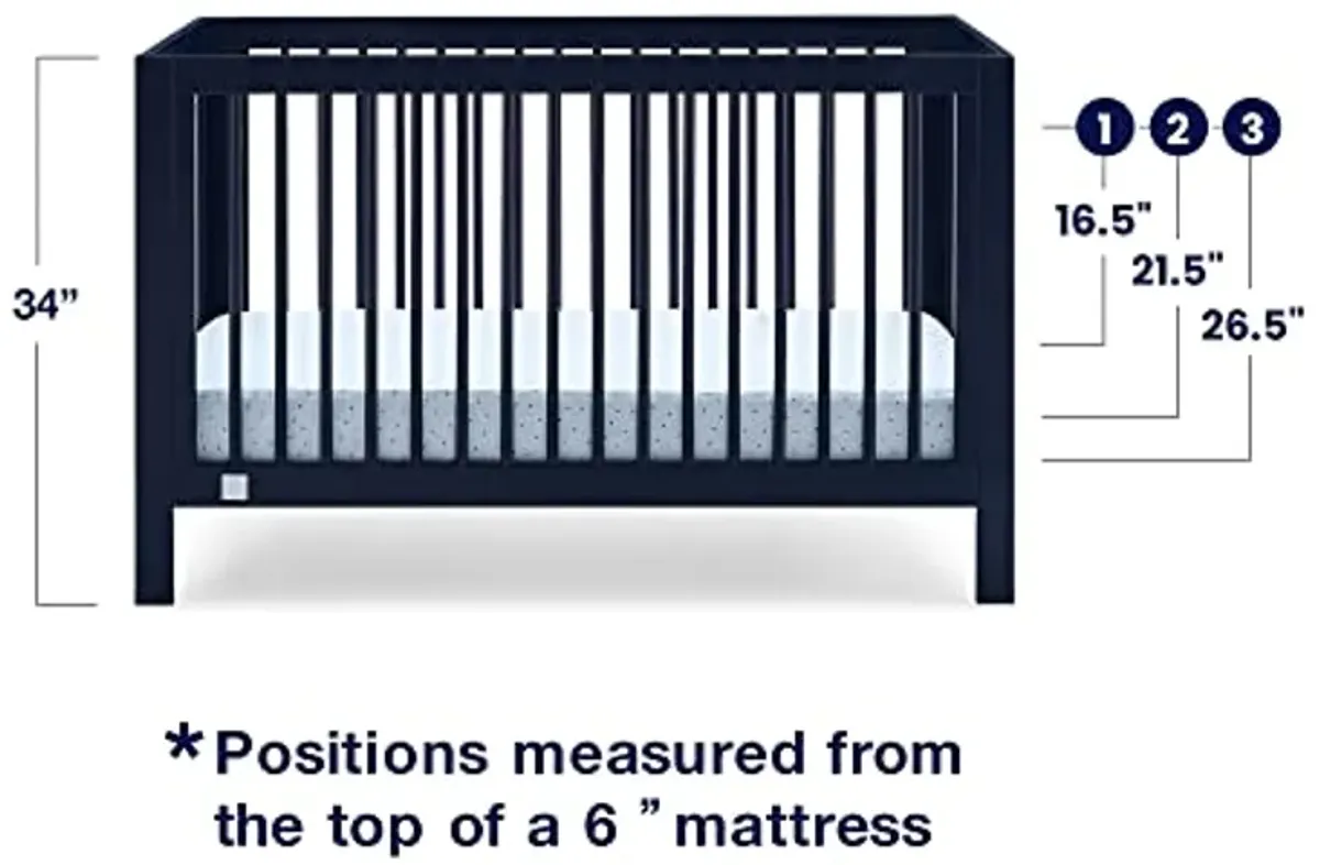 GAP babyGap Charlie 6-in-1 Convertible Crib - Greenguard Gold Certified, Navy