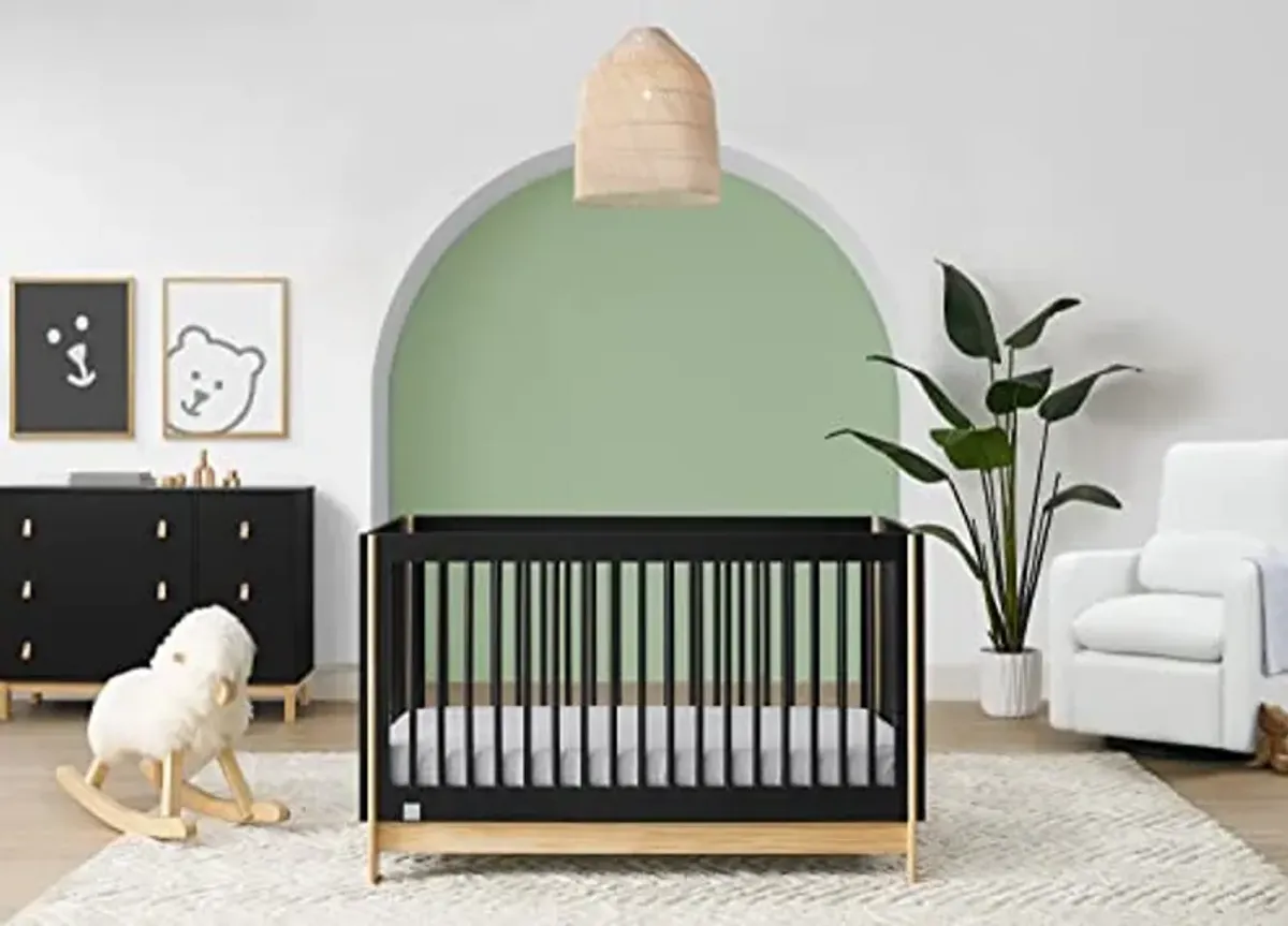 GAP babyGap Tate 4-in-1 Convertible Crib - Greenguard Gold Certified, Ebony/Natural