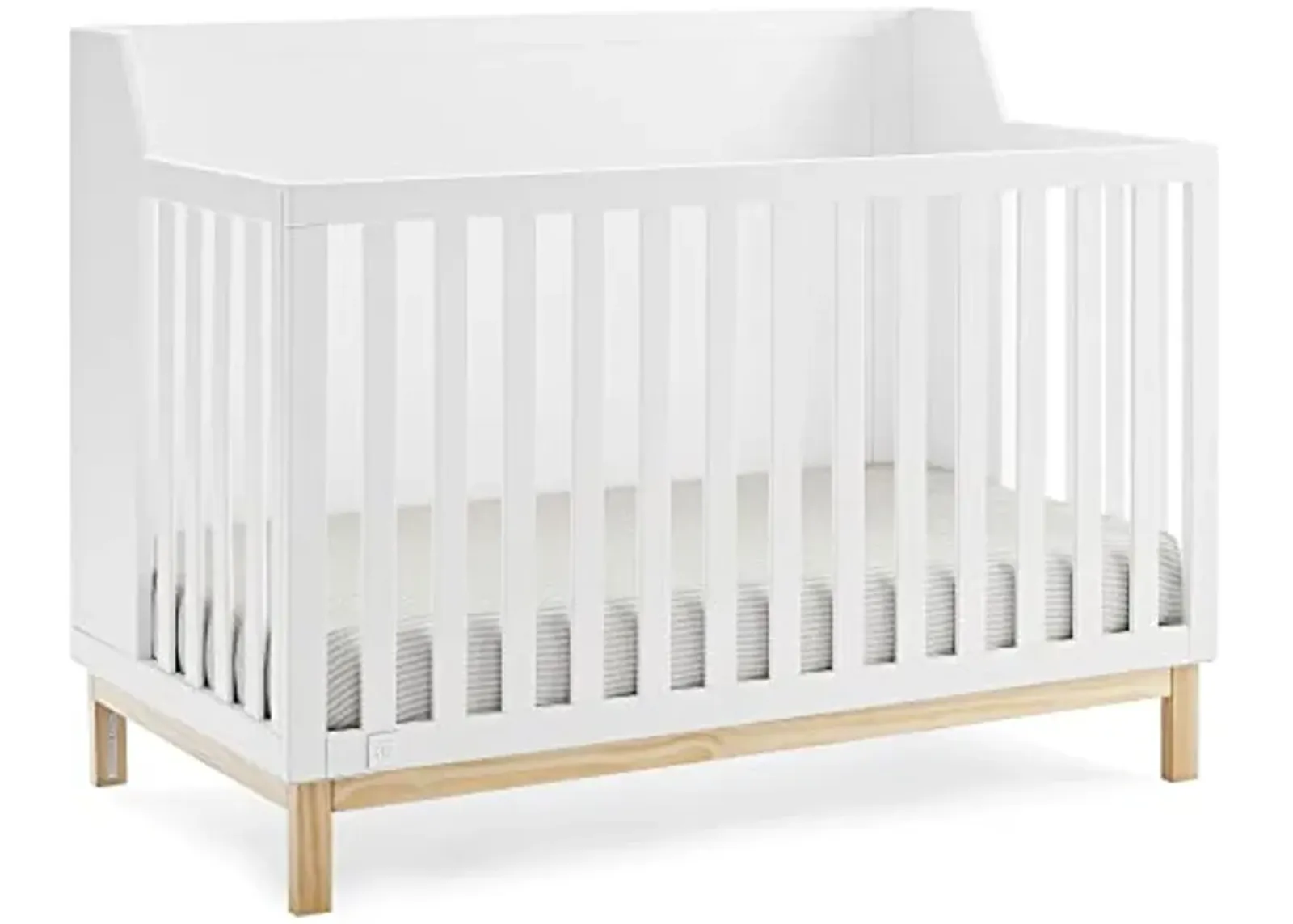 GAP babyGap Oxford 6-in-1 Convertible Crib - Greenguard Gold Certified, Bianca White/Natural