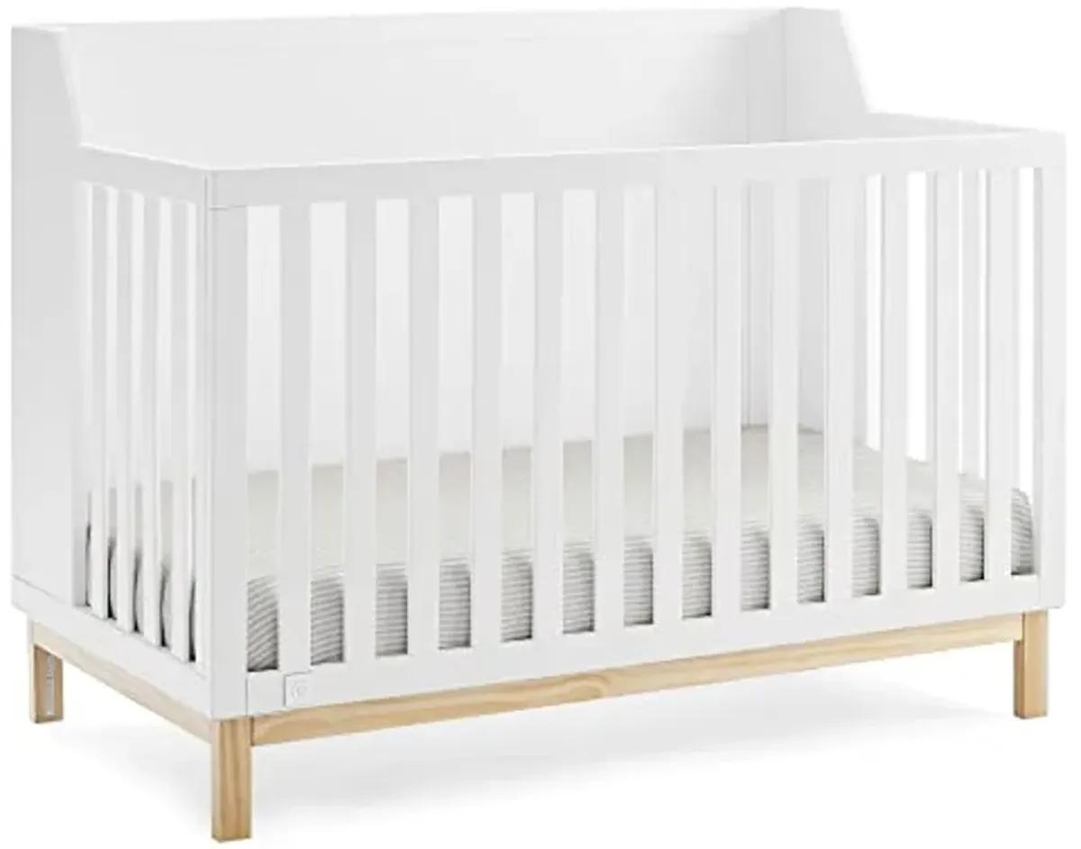 GAP babyGap Oxford 6-in-1 Convertible Crib - Greenguard Gold Certified, Bianca White/Natural