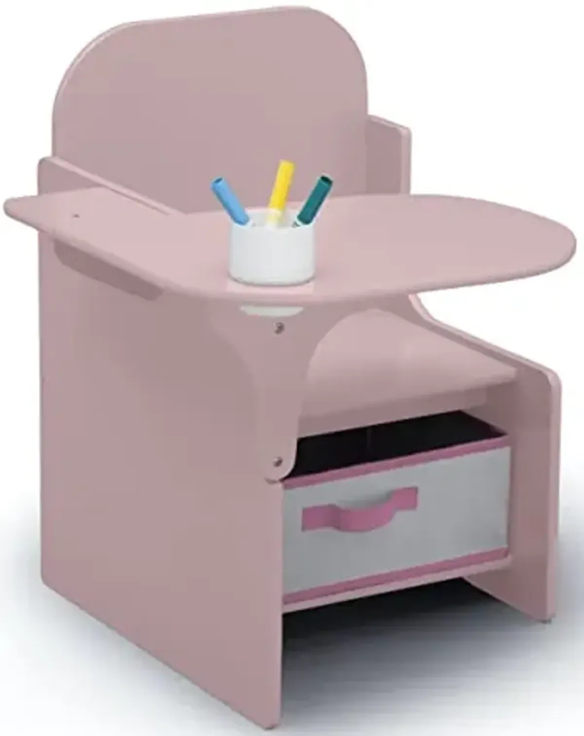 Delta Children MySize Chair Desk with Storage Bin - Greenguard Gold Certified, Dusty Rose