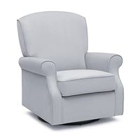 Delta Children Oakley Nursery Glider Swivel Rocker Chair, Dolphin Grey Velvet