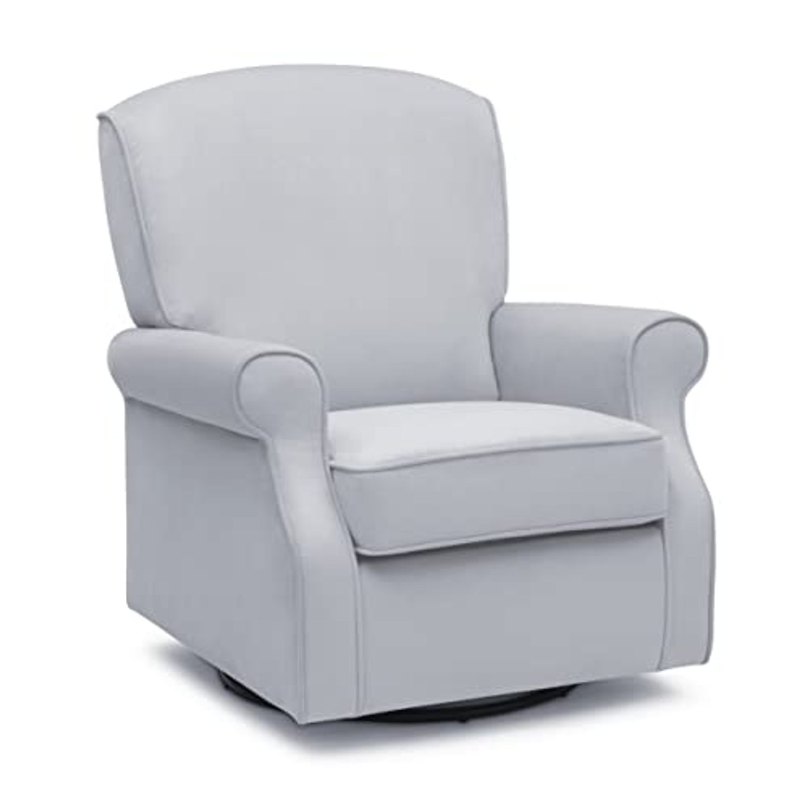 Delta Children Oakley Nursery Glider Swivel Rocker Chair, Dolphin Grey Velvet