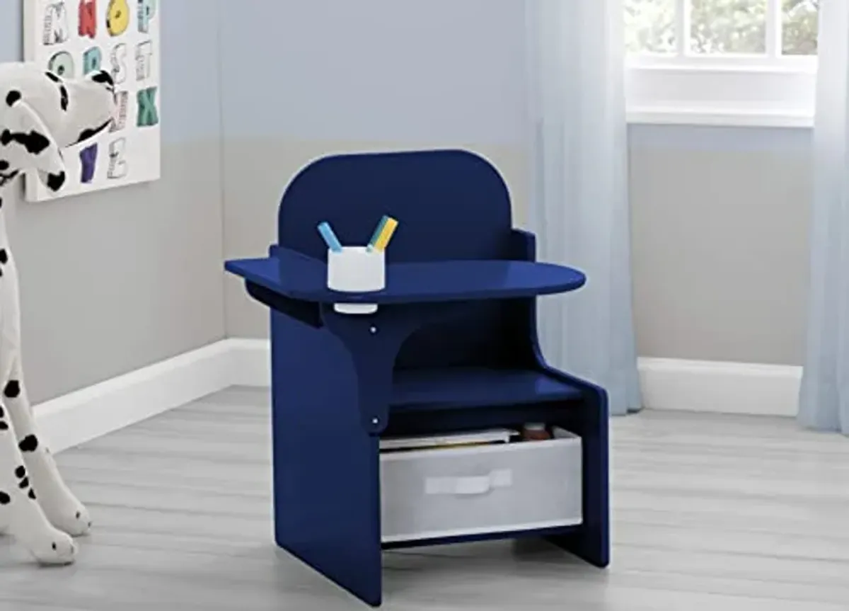 Delta Children MySize Chair Desk with Storage Bin - Greenguard Gold Certified, Navy