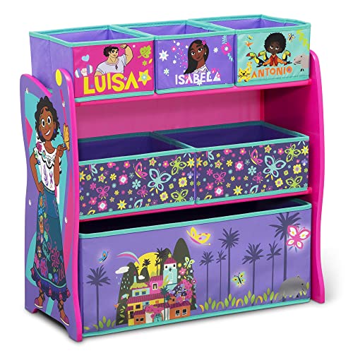 Delta Children Disney Encanto 6 Bin Design and Store Toy Organizer Greenguard Gold Certified, Purple