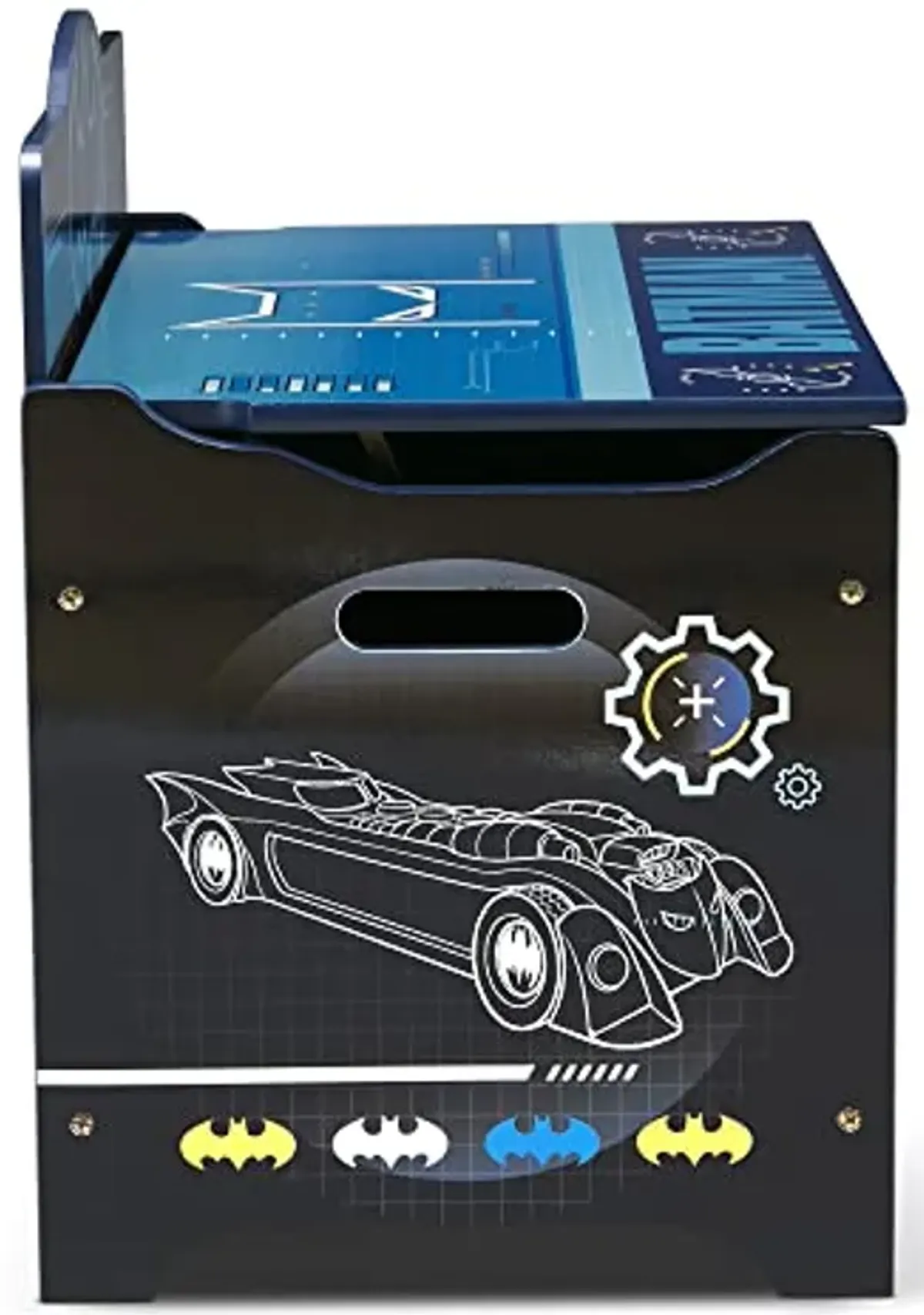 Batman Deluxe Toy Box by Delta Children Greenguard Gold Certified, Black/Blue