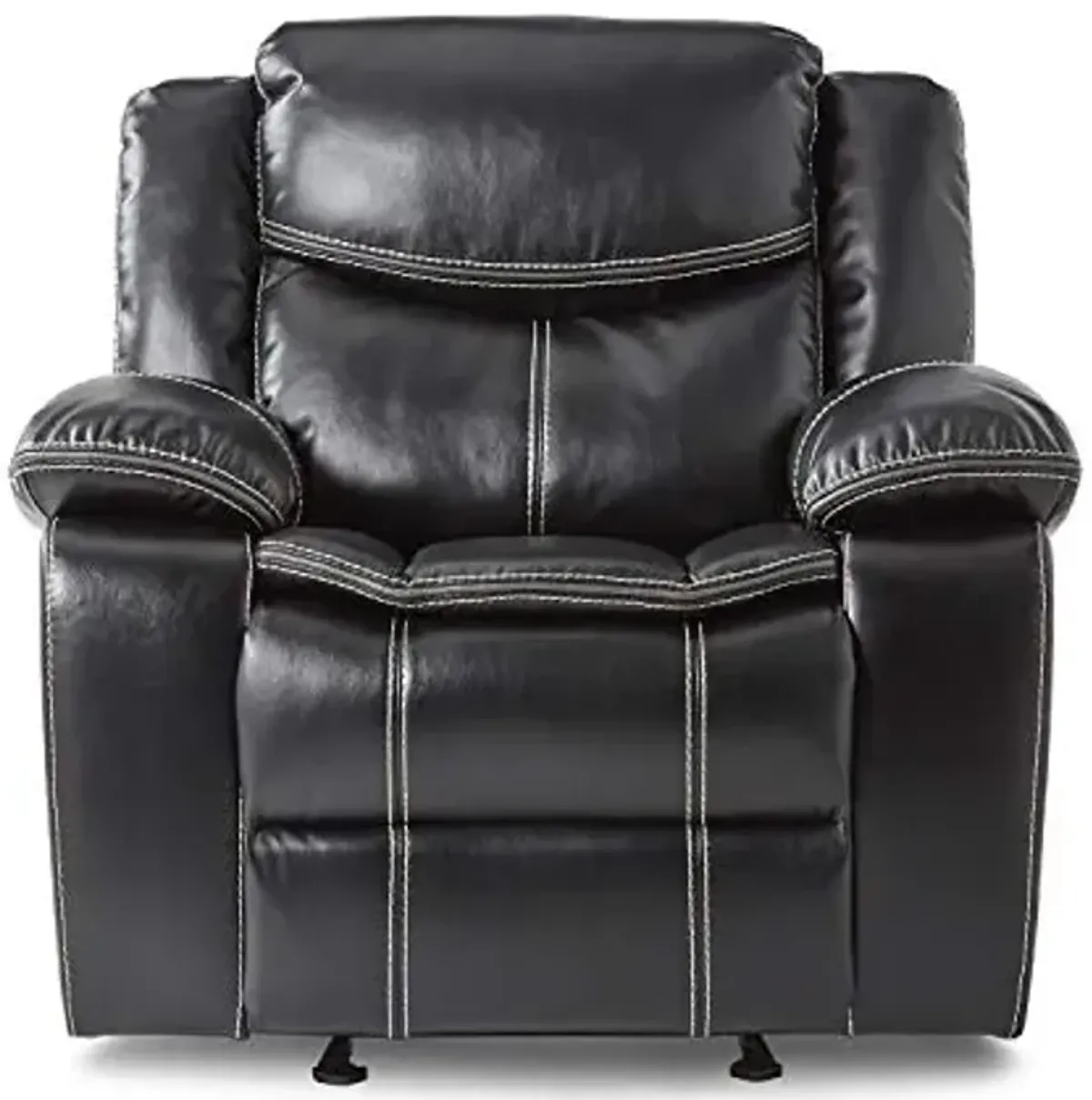 Lexicon Bay Manual Glider Reclining Chair, Black