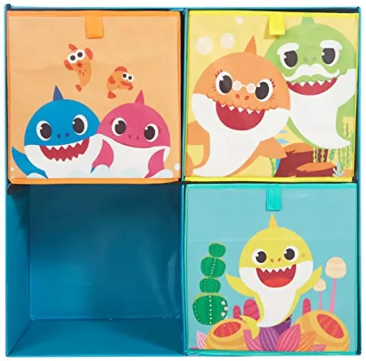 Idea Nuova Baby Shark Collapsible Soft Storage Cubby with 3 Collapsible Cubes