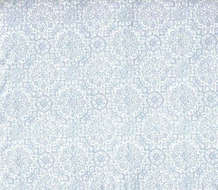 Lauren Ralph Lauren Florentino Medallion 3 pc Twin Sheet Set Blue on White