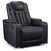 Signature Design by Ashley Center Point Urban Faux Leather Tufted Zero Wall Recliner, Black